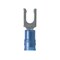 Panduit Fork Terminal, #8 Stud Size, 14 AWG, 600 V, Nylon Insulated, Blue, 100 PK PNF14-8LF-C - alternate 1
